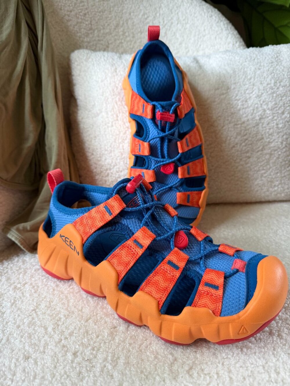 KEEN Hyperport H2 Sport Sandal | Womens 7.5 Mens/Kids 6 | blue/orange